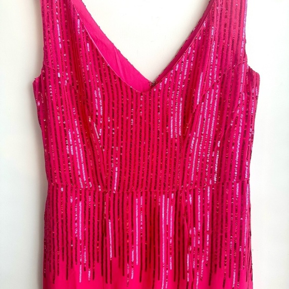 Goddiva Hot Pink Sequin Gown - Picture 2 of 4